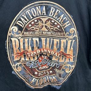 Daytona Beach Florida Bike Week 2013 Black T-shirt- XXL